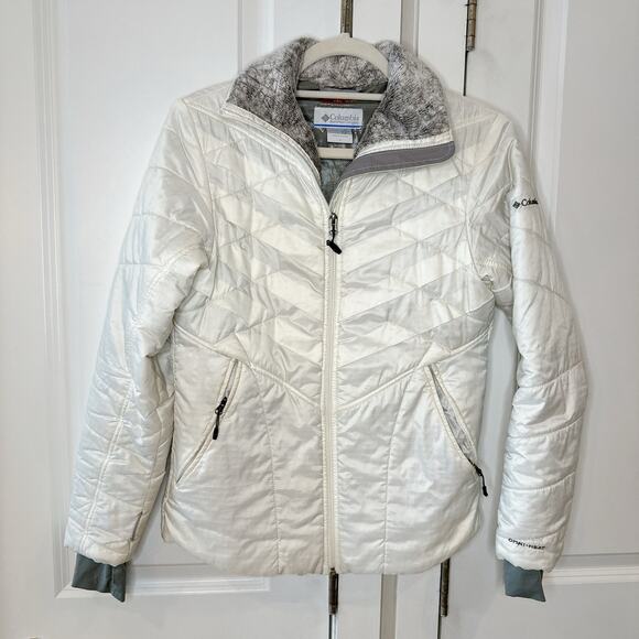 COLUMBIA White Kaleidaslope II Jacket Omni-Heat Insulated Thermal Coat | Small - Picture 2 of 15
